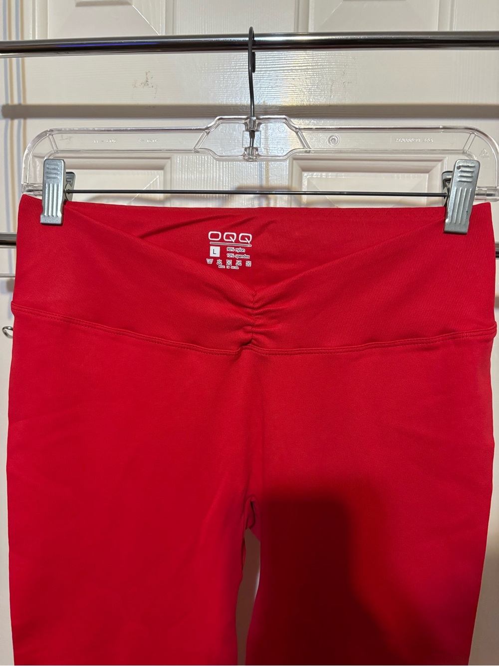 NWOT OQQ Red Yoga Leggings - Classic Stretch - Picture 3 of 4